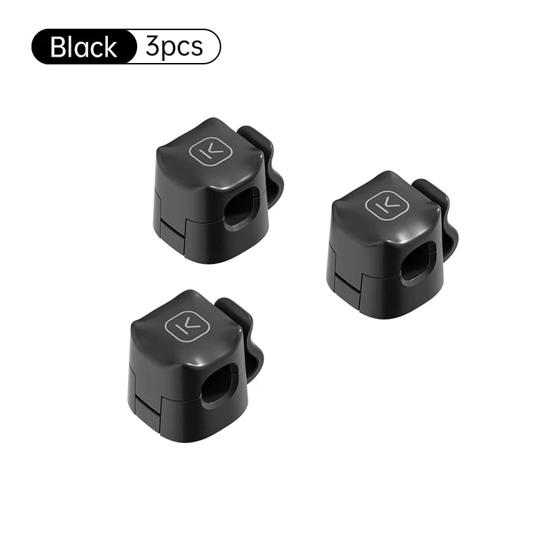 ‌ Adjustable Cable Clips 6PCS under Desk Cord Management Adhesive Wire Organizer for Home Office Desk TV Car