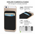 Stick on Phone Wallet Card Holder Slim Adhesive Pocket for Iphone Smart Phone