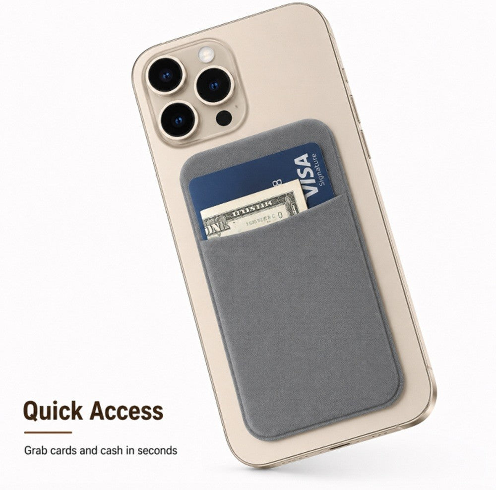 Stick on Phone Wallet Card Holder Slim Adhesive Pocket for Iphone Smart Phone