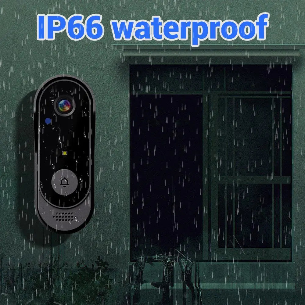 Summervibes X8 Wireless Doorbell Camera - Rechargeable Smart Visual Doorbell with Night Vision, Two-Way Talk, Waterproof Design, and Sensor Alarm for Enhanced Home Security