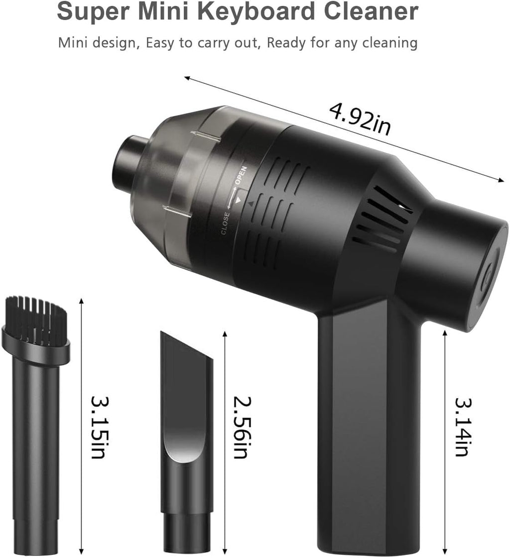 Cordless Mini Vacuum Cleaner - Rechargeable Keyboard and Multi-Surface Dust Removal Tool for Hair, Crumbs, and Debris in Laptops, Pet Areas, and Sewing Machines