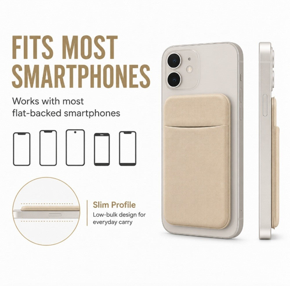 Stick on Phone Wallet Card Holder Slim Adhesive Pocket for Iphone Smart Phone