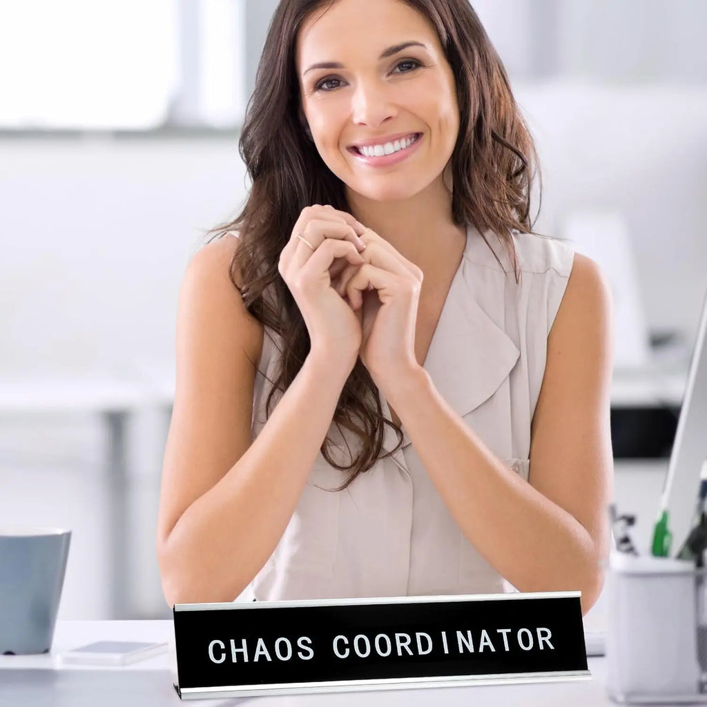 Chaos Coordinator Desk Signs, Funny Desk Signs for Office