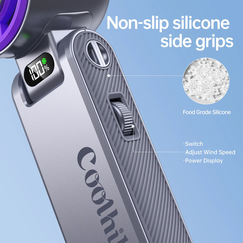 Coolhill Portable Fan Handheld High Speed Fan 199 Adjustable Levels Foldable for Summer Travel Vacation Essentials& Outdoor Activities Cool Fan,Dorm Essentials,Home Essentials