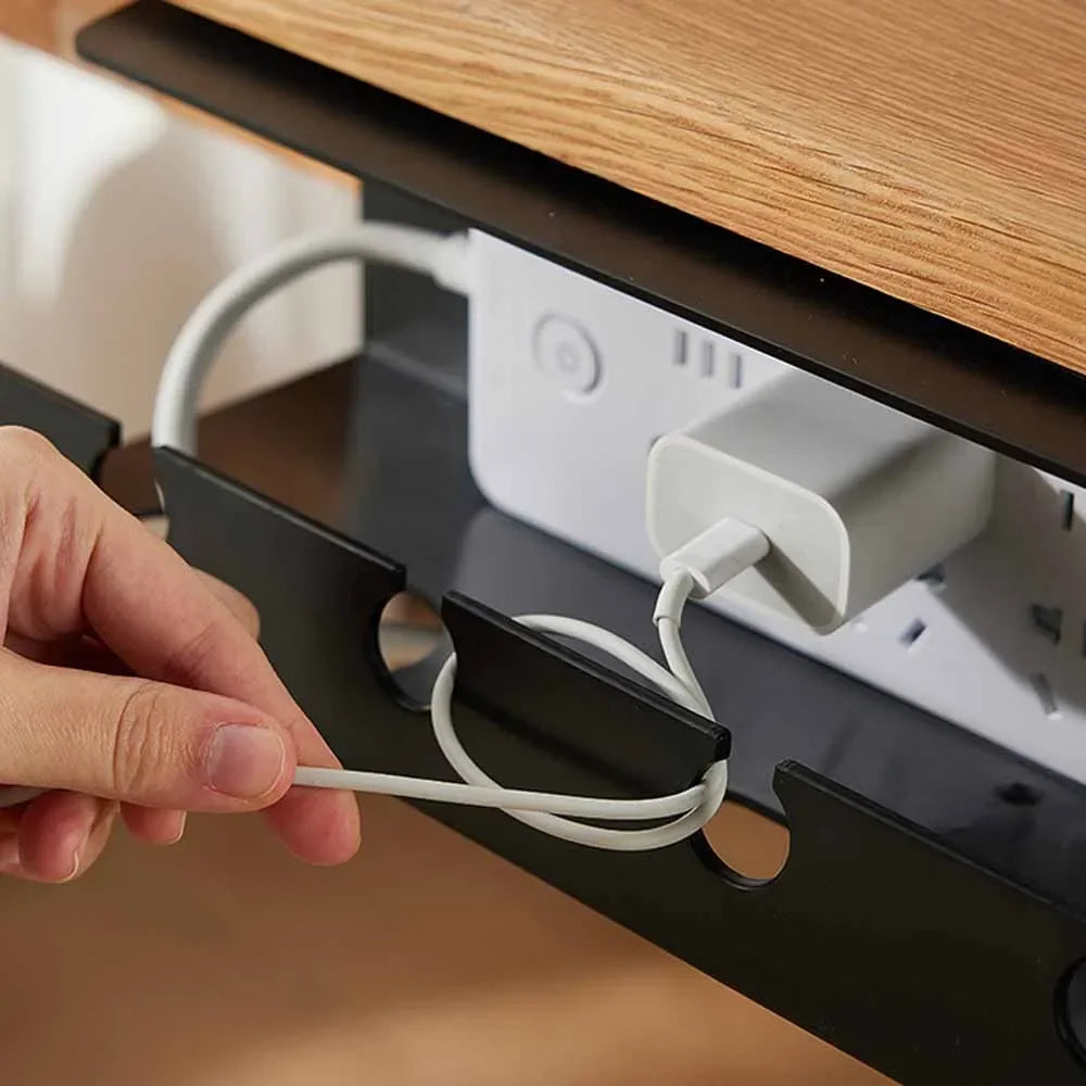Under-Desk Cable Management Tray – 3-Pack with Cable Ties