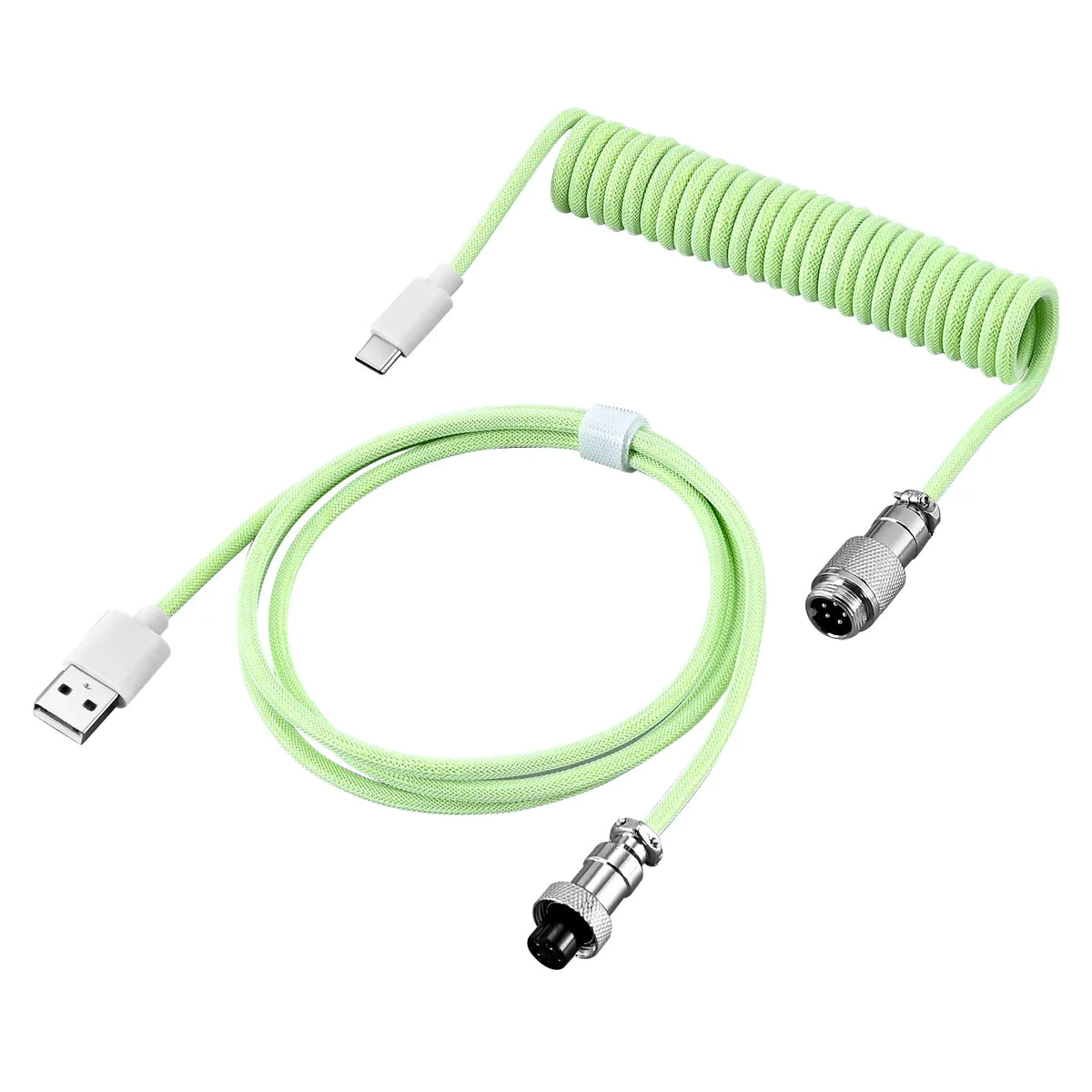 USB-C Gaming Cable High Speed，Usb-C Cable for Gaming Keyboard Coiled Aviator Cable for Mechanical Keyboard, USB-C Detachable Braided Cable, 8K Fast Response for Gaming Desk Setup