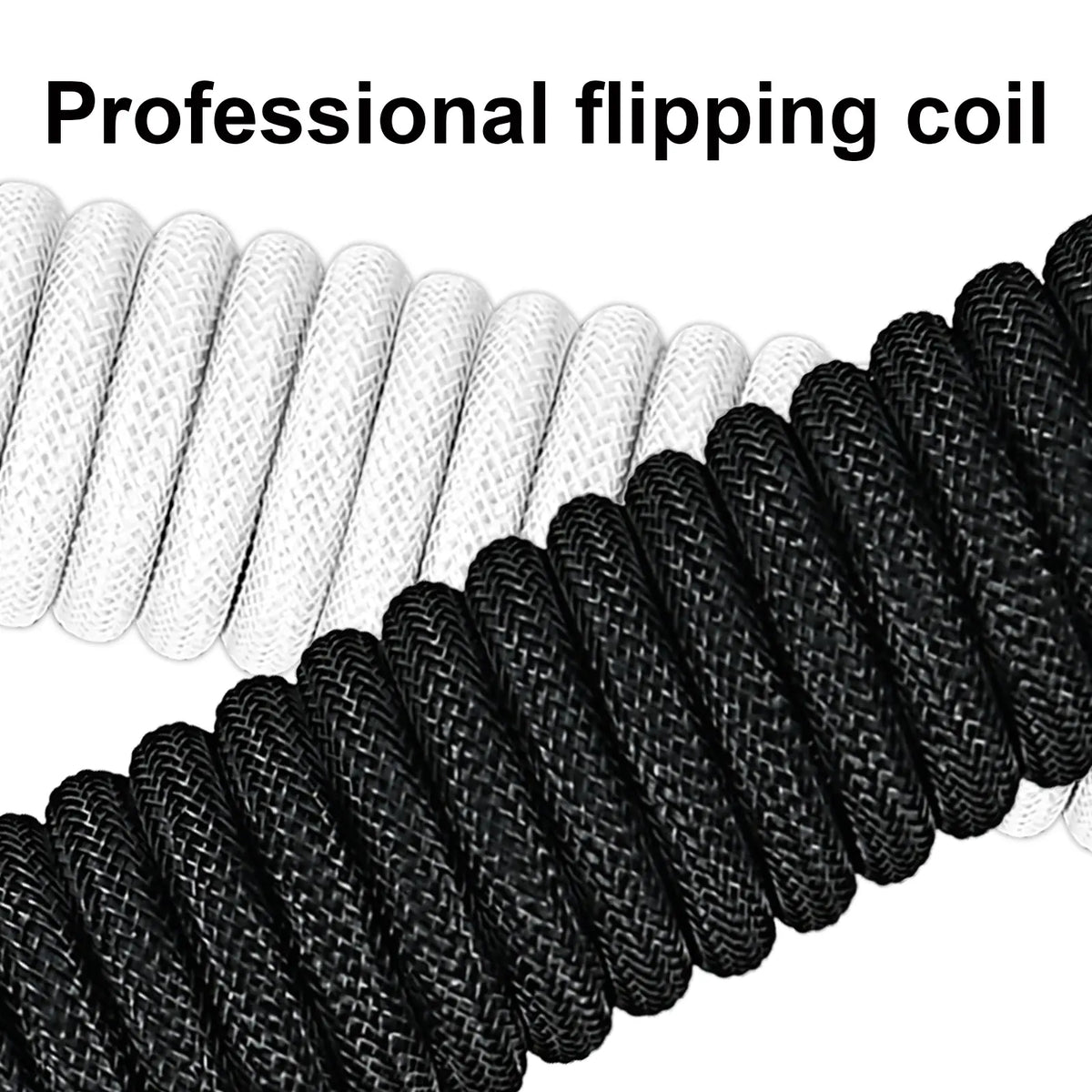 USB-C Gaming Cable High Speed，Usb-C Cable for Gaming Keyboard Coiled Aviator Cable for Mechanical Keyboard, USB-C Detachable Braided Cable, 8K Fast Response for Gaming Desk Setup