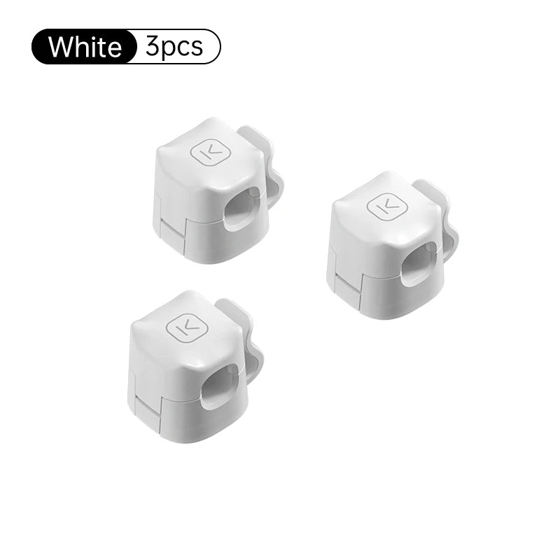 ‌ Adjustable Cable Clips 6PCS under Desk Cord Management Adhesive Wire Organizer for Home Office Desk TV Car
