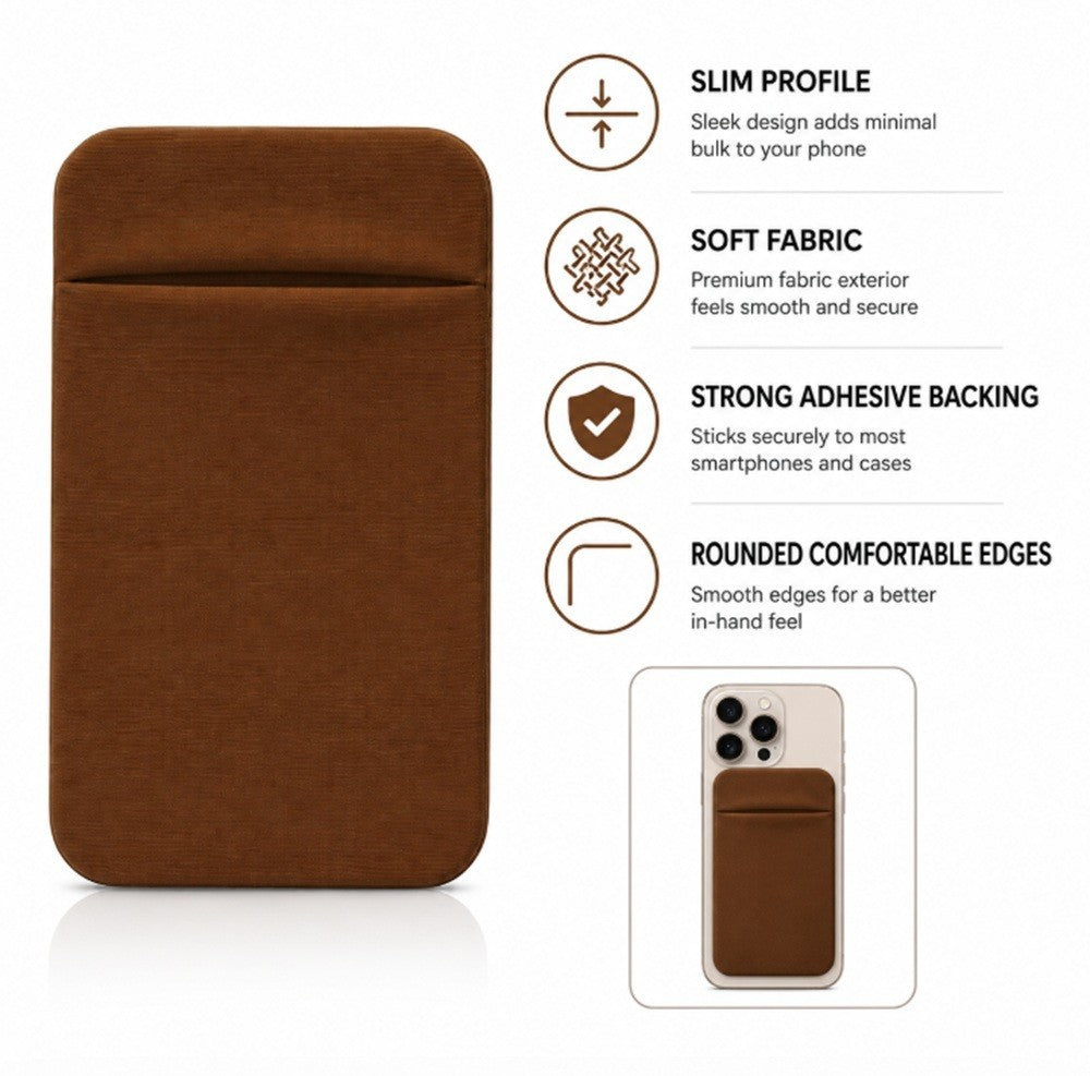 Stick on Phone Wallet Card Holder Slim Adhesive Pocket for Iphone Smart Phone