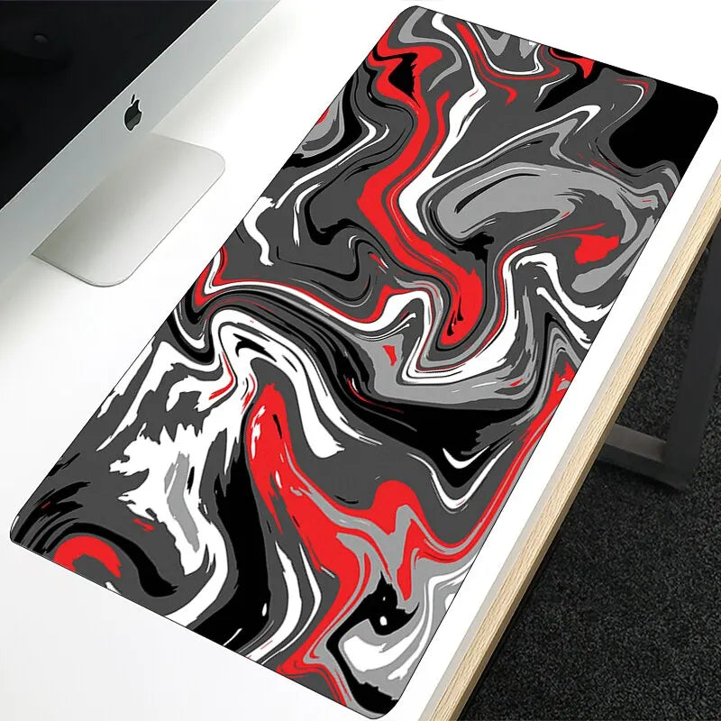 Large Anime Mouse Pad Non-Slip Extended Gaming Desk Mat with Rubber Base and Stitched Edge Kawaii Keyboard Mat for Laptop Gamer