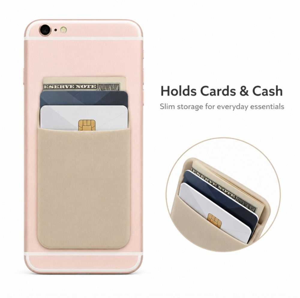 Stick on Phone Wallet Card Holder Slim Adhesive Pocket for Iphone Smart Phone