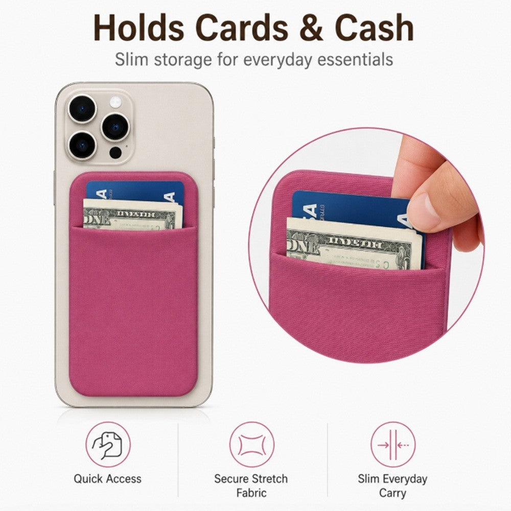 Stick on Phone Wallet Card Holder Slim Adhesive Pocket for Iphone Smart Phone