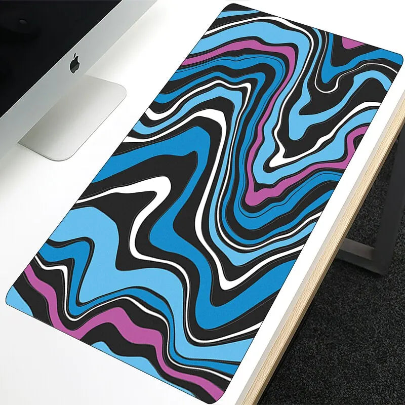 Large Anime Mouse Pad Non-Slip Extended Gaming Desk Mat with Rubber Base and Stitched Edge Kawaii Keyboard Mat for Laptop Gamer