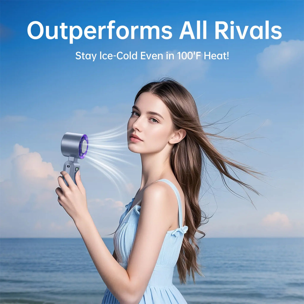 Coolhill Portable Fan Handheld High Speed Fan 199 Adjustable Levels Foldable for Summer Travel Vacation Essentials& Outdoor Activities Cool Fan,Dorm Essentials,Home Essentials