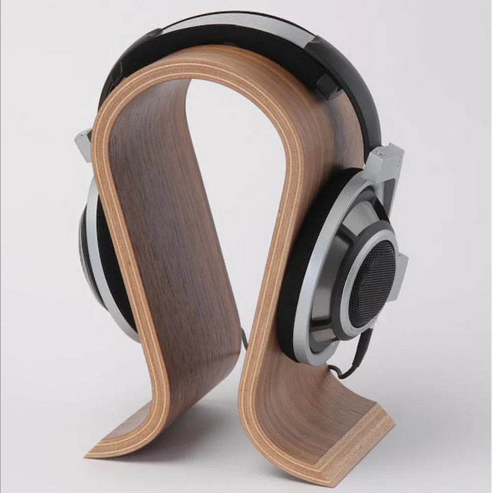 Wooden Headphone Stand and Display Rack for On-Ear Headphones
